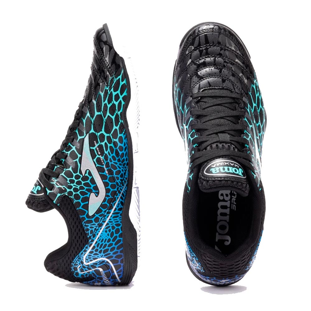 Football Boots Joma MAXIMA Print 2531 Indoor Futsal Indoor Sala Men Black Blue - View #2