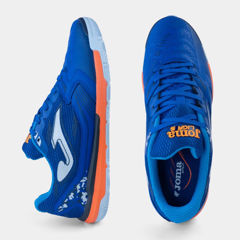 Zapatillas Futbol Sala Liga 5 2604 IN Azul Royal Naranja