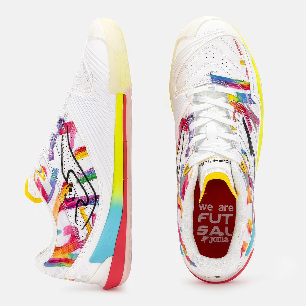 シューズ joma / TOP FLEX ULTIMATE 2676 (27cm) Zapatillas Futbol Sala Top Flex Ultimate Graffiti 2676 IN Blanco