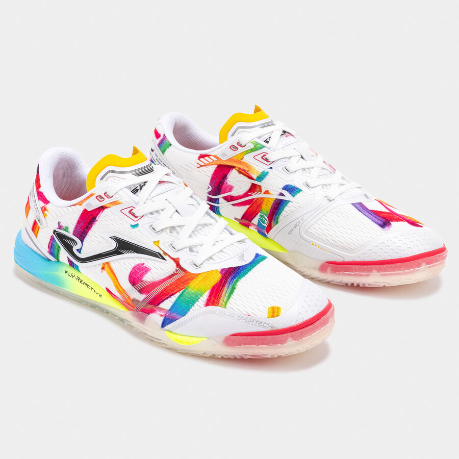 シューズ joma / SKILFUL 2676 IN (27.5) Zapatillas Futbol Sala Skilful Graffiti 2676 IN Blanco Muliticolor