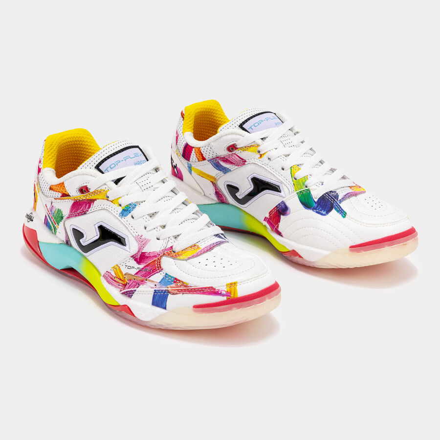 Zapatillas Futbol Sala Top Flex Plus Graffiti 2676 IN Blanco