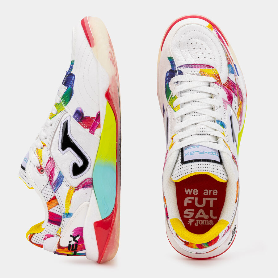 シューズ joma / TOP FLEX 2676 GRAFFITI IN (22) Zapatillas Futbol Sala Top Flex Plus Graffiti 2676 IN Blanco